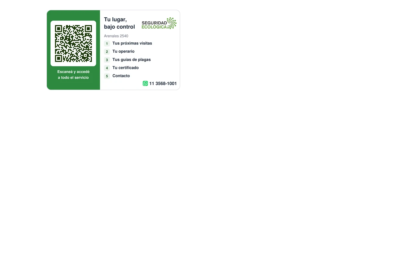 Sticker con QR para pegar en el edificio